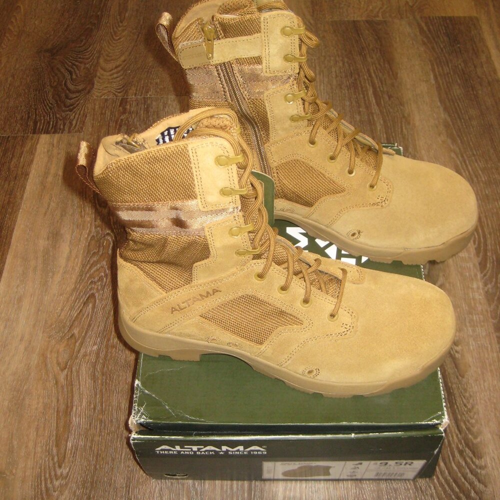 Altama Jungle Assault Boots Side Zip Coyote Brown AR 670-1 Compliant